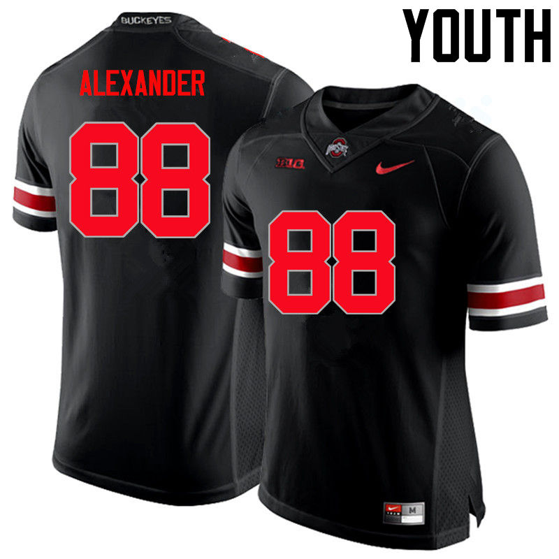 Youth Ohio State Buckeyes #88 AJ Alexander College Football Jerseys Limited-Black